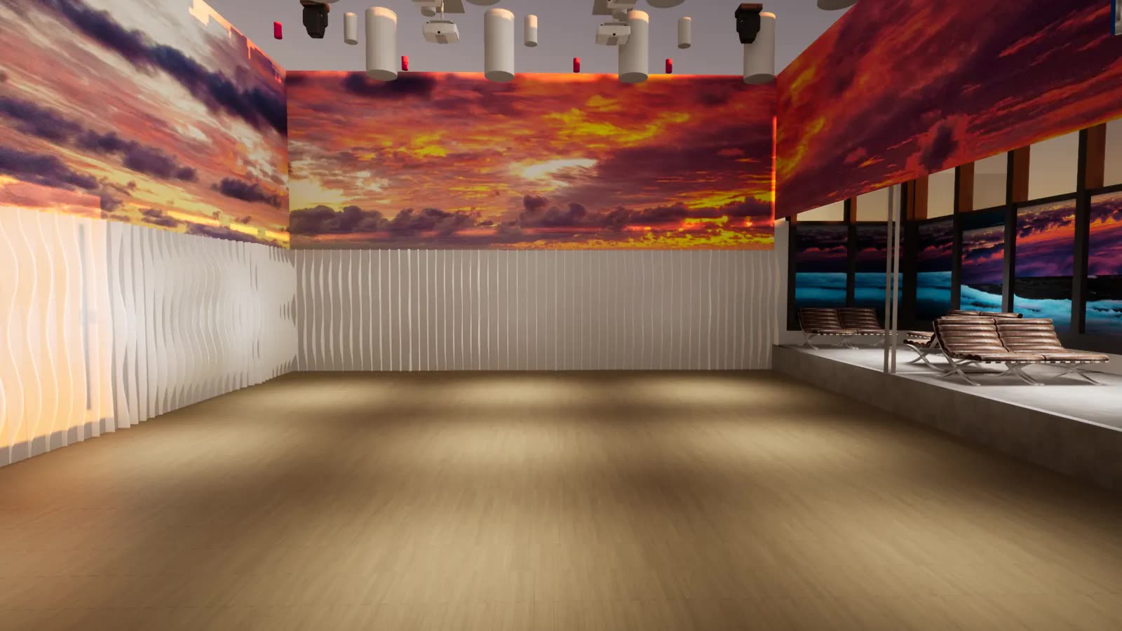 3D interior visualization of the Dallas nightclub concept — image 9 of 14.