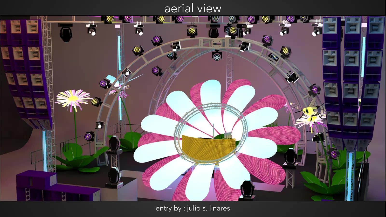 3D concept render of the EDC festival stage design — image 1 of 11.