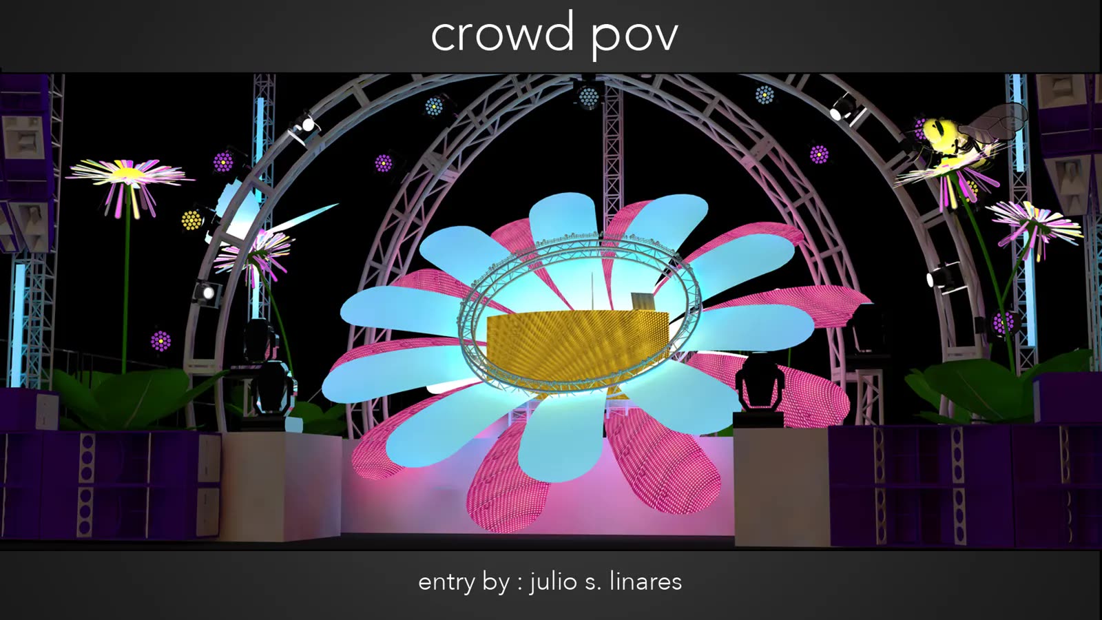 3D concept render of the EDC festival stage design — image 7 of 11.