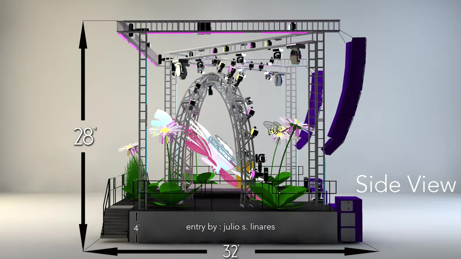 3D concept render of the EDC festival stage design — image 10 of 11.